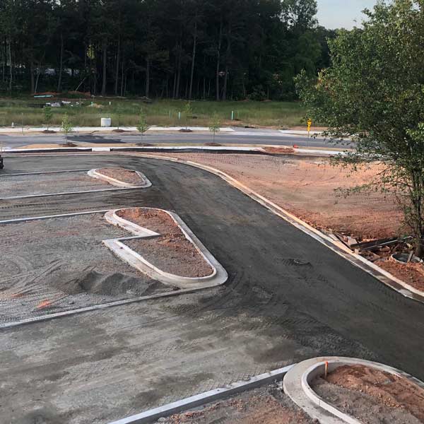 resurfaced lot