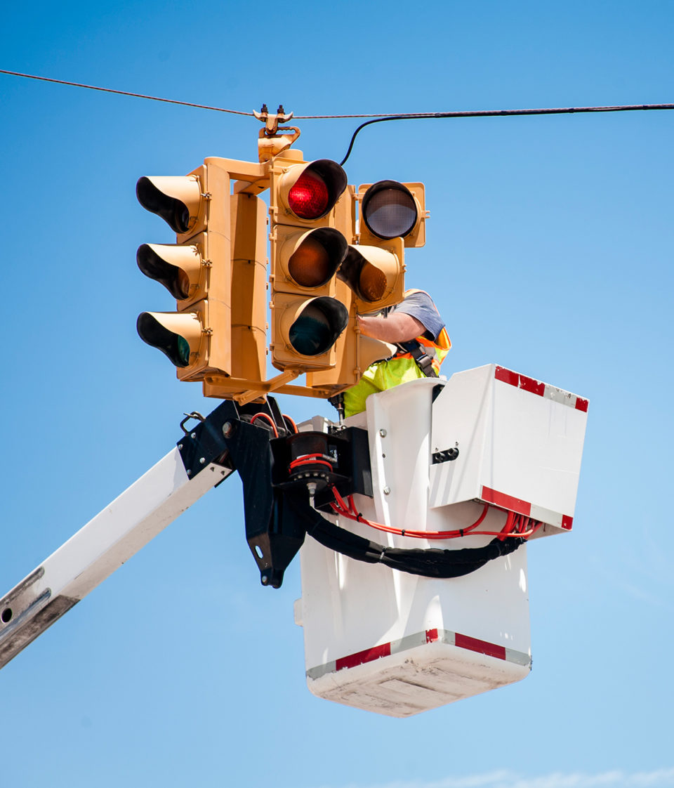 Traffic signal and lighting installation