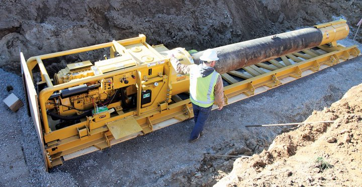 Installing pipelines heavy constructions